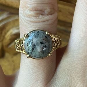 Natural Yooperlite Sterling Silver Ring Size 7